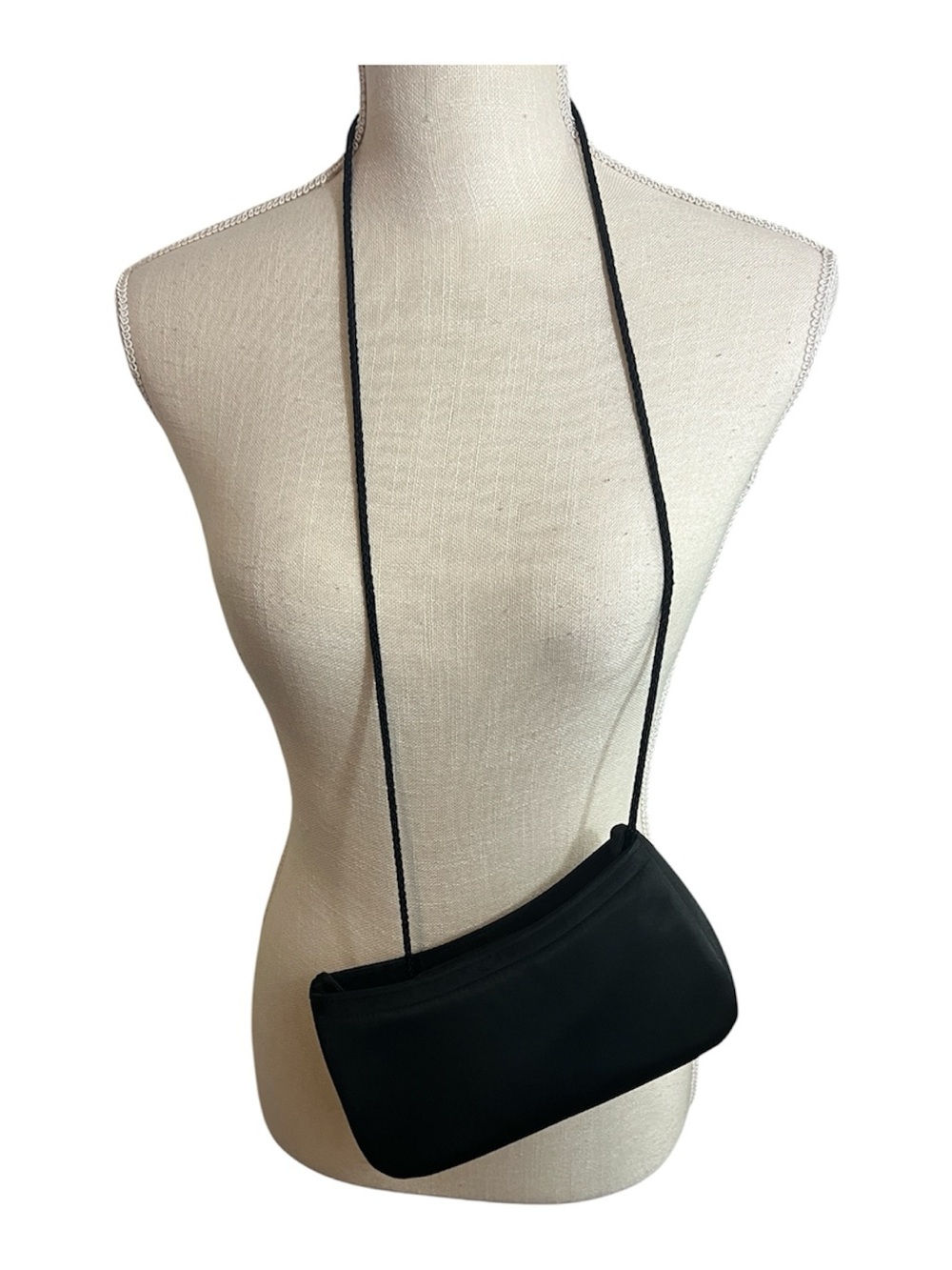 NWOT Classic Occasion Black Crossbody Bag with Slim Cord Strap by Preston & York